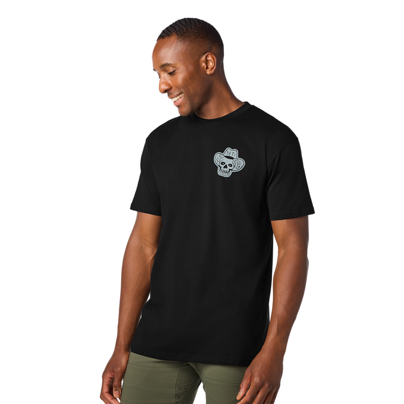 Cowboy Skull Short Sleeve T-Shirt Black