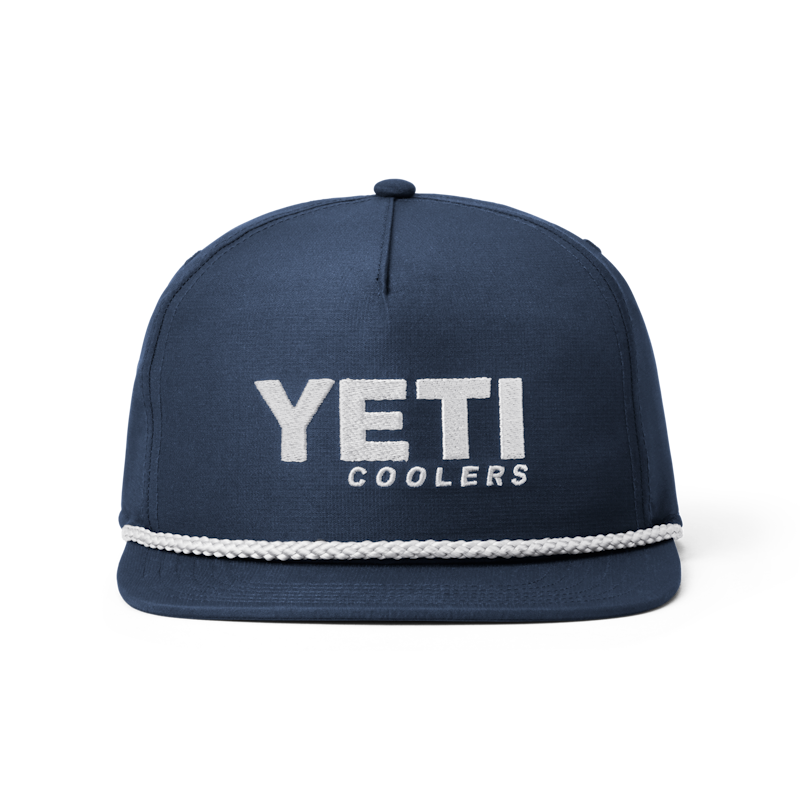 YETI Coolers Mid Pro Flat Brim Rope Hat Navy